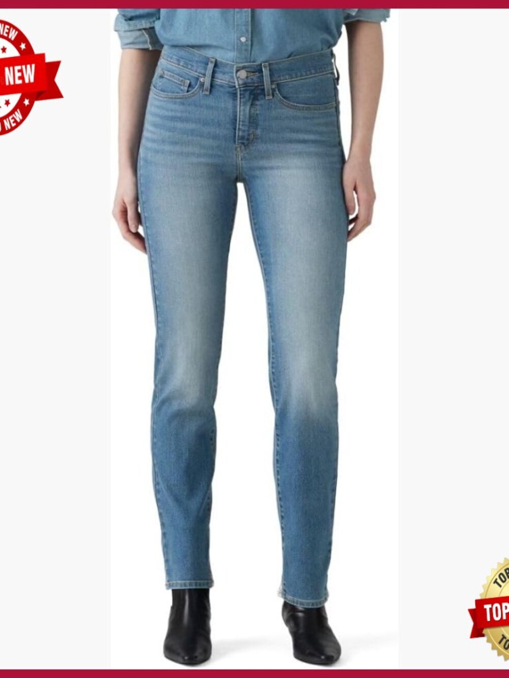 314 Shaping Straight Jeans with Tummy-Slimming Panel